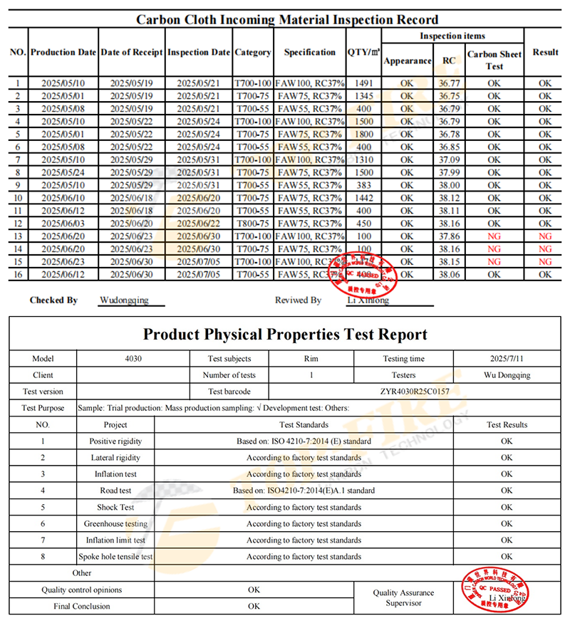 Carbon Fiber Road Bike Wheels Test Report